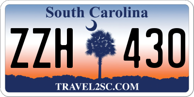 SC license plate ZZH430