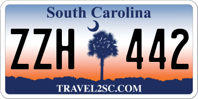 SC license plate ZZH442
