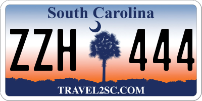 SC license plate ZZH444