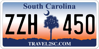 SC license plate ZZH450