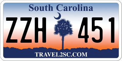 SC license plate ZZH451