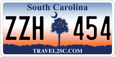 SC license plate ZZH454