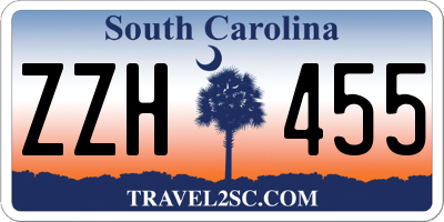 SC license plate ZZH455