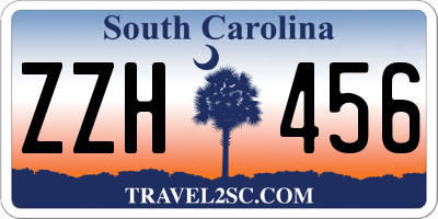 SC license plate ZZH456
