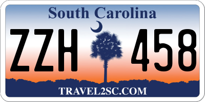 SC license plate ZZH458