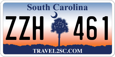 SC license plate ZZH461