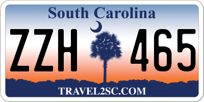 SC license plate ZZH465
