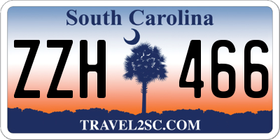 SC license plate ZZH466