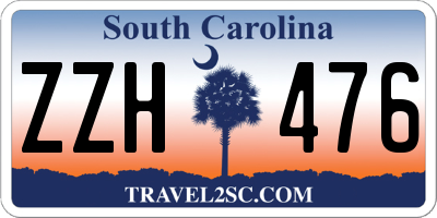 SC license plate ZZH476
