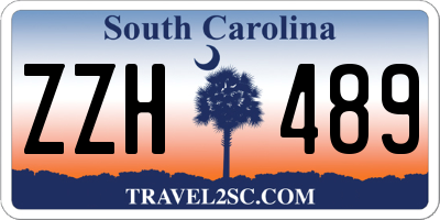 SC license plate ZZH489