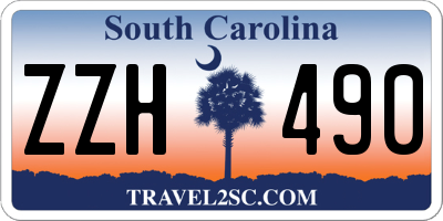 SC license plate ZZH490