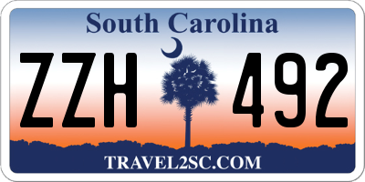 SC license plate ZZH492
