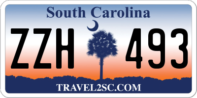 SC license plate ZZH493