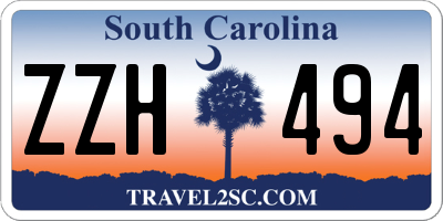 SC license plate ZZH494