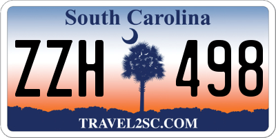 SC license plate ZZH498