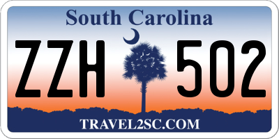 SC license plate ZZH502