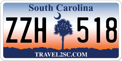 SC license plate ZZH518
