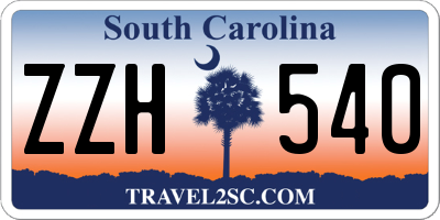 SC license plate ZZH540