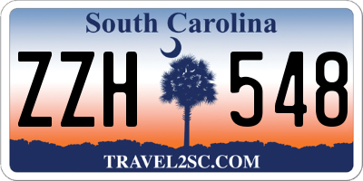 SC license plate ZZH548