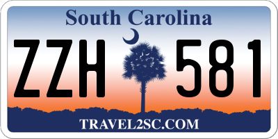 SC license plate ZZH581