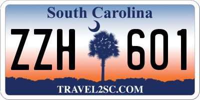 SC license plate ZZH601