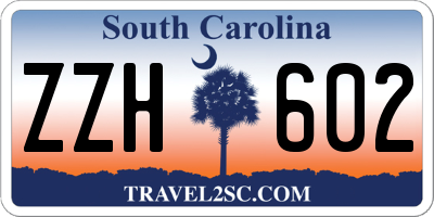 SC license plate ZZH602