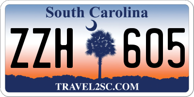 SC license plate ZZH605