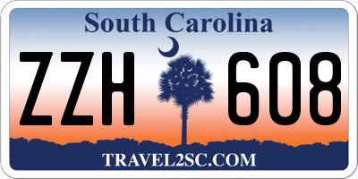 SC license plate ZZH608
