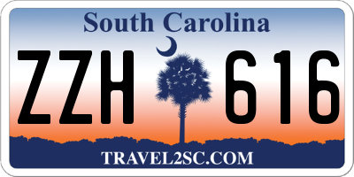 SC license plate ZZH616