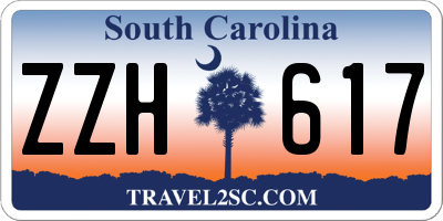 SC license plate ZZH617