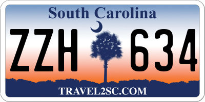 SC license plate ZZH634