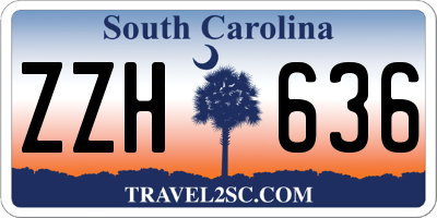 SC license plate ZZH636