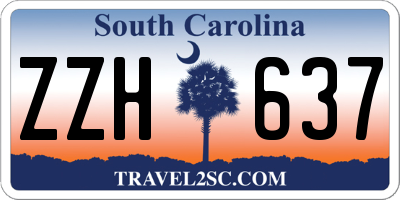 SC license plate ZZH637