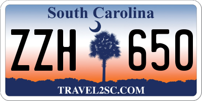 SC license plate ZZH650