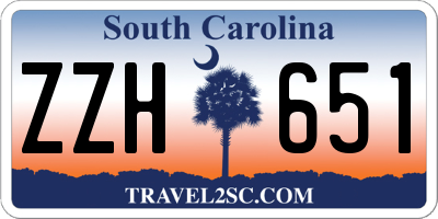 SC license plate ZZH651