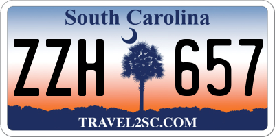SC license plate ZZH657