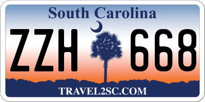 SC license plate ZZH668