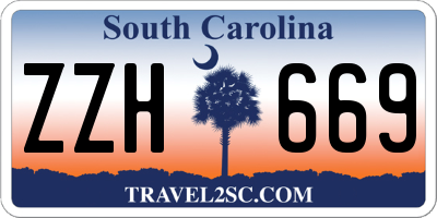 SC license plate ZZH669