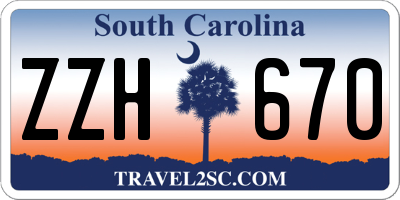 SC license plate ZZH670