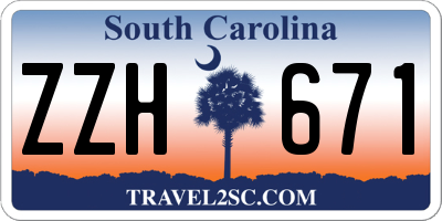 SC license plate ZZH671