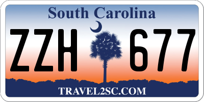 SC license plate ZZH677