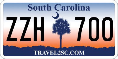 SC license plate ZZH700