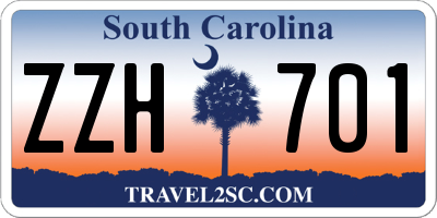 SC license plate ZZH701