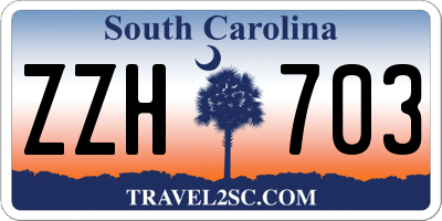 SC license plate ZZH703