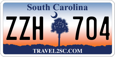 SC license plate ZZH704