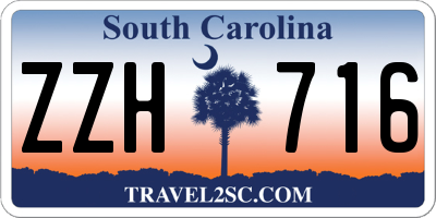 SC license plate ZZH716