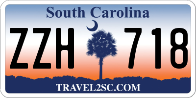 SC license plate ZZH718