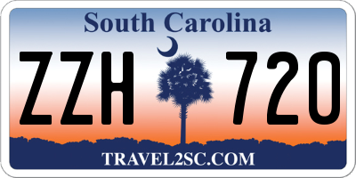 SC license plate ZZH720
