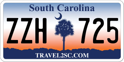SC license plate ZZH725