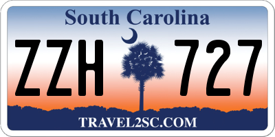 SC license plate ZZH727